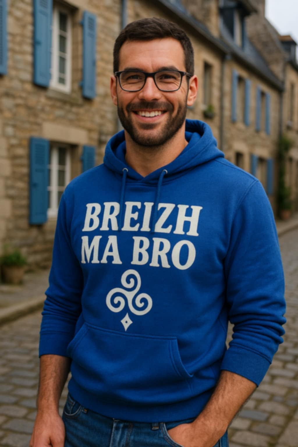 Sweat à Capuche Unisexe Breizh Ma Bro
