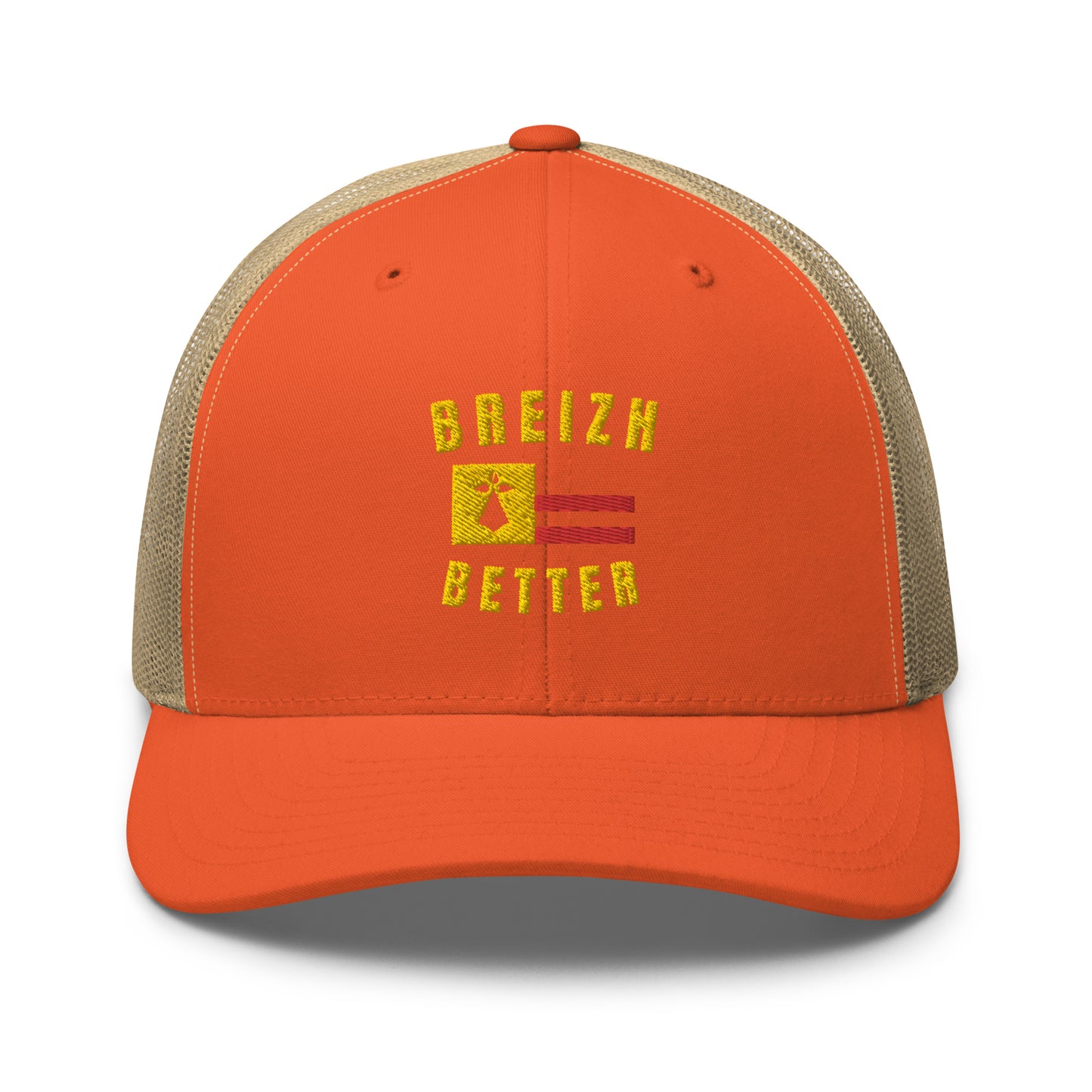 Casquette Trucker Breizhbetter Jaune Brodé