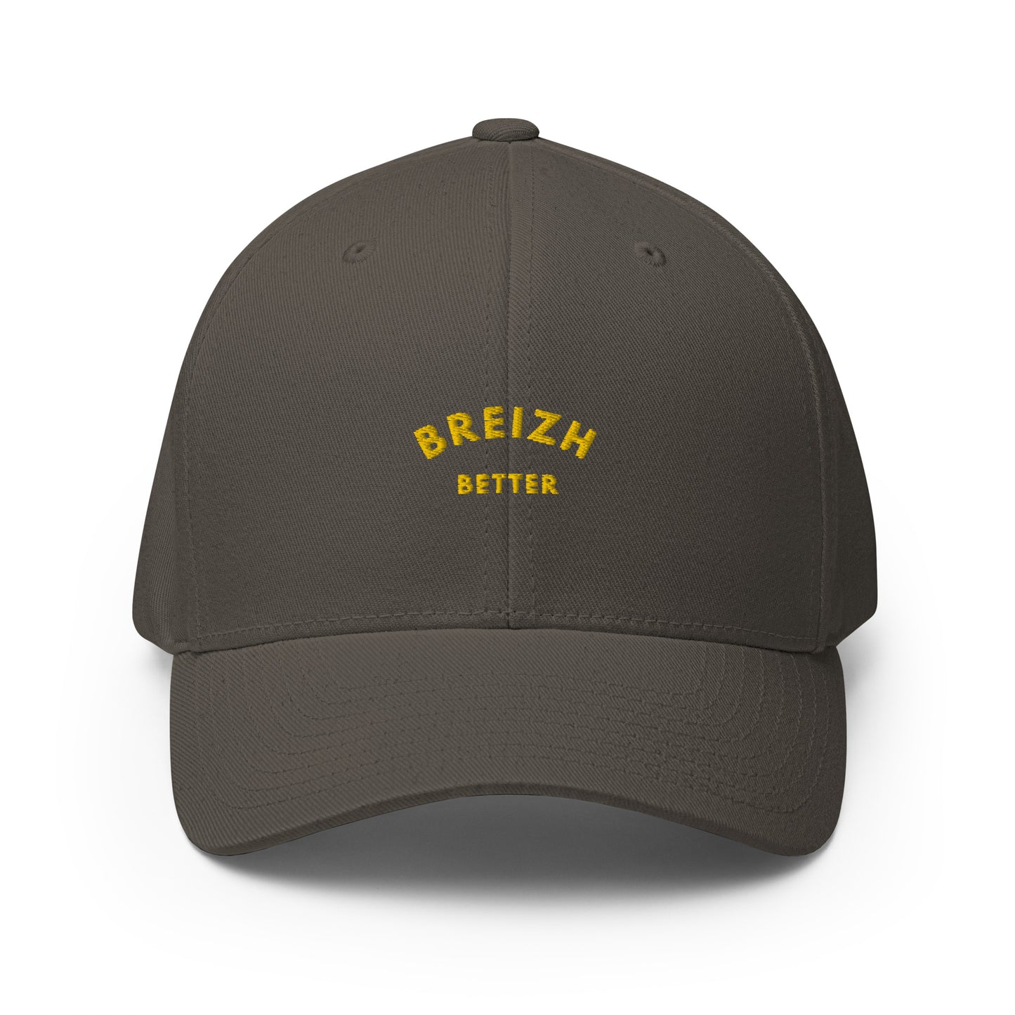 Casquette Structurée en Sergé Brezihbetter Jaune Brodé