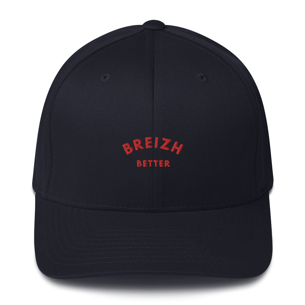 Casquette Structurée en Sergé Breizhbetter Rouge Brodé