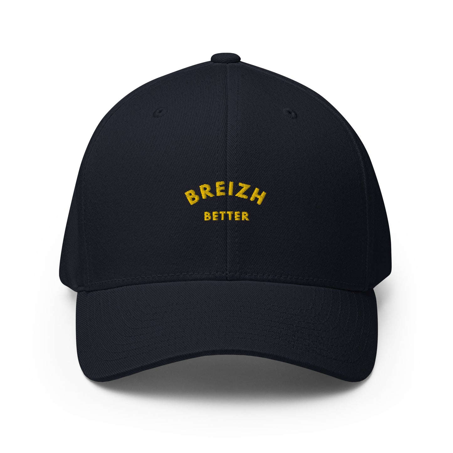 Casquette Structurée en Sergé Brezihbetter Jaune Brodé