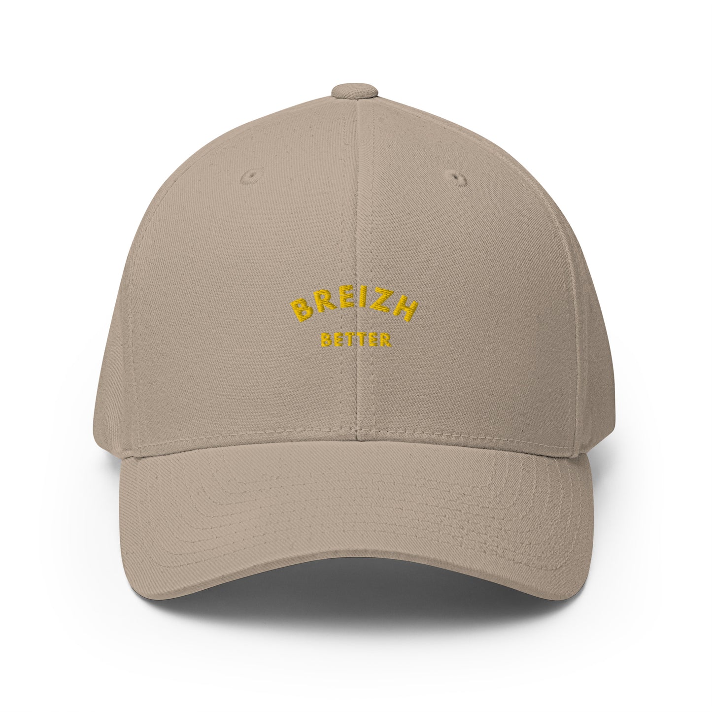 Casquette Structurée en Sergé Brezihbetter Jaune Brodé
