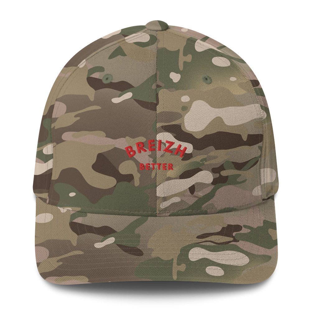 Casquette Structurée en Sergé Breizhbetter Rouge Brodé