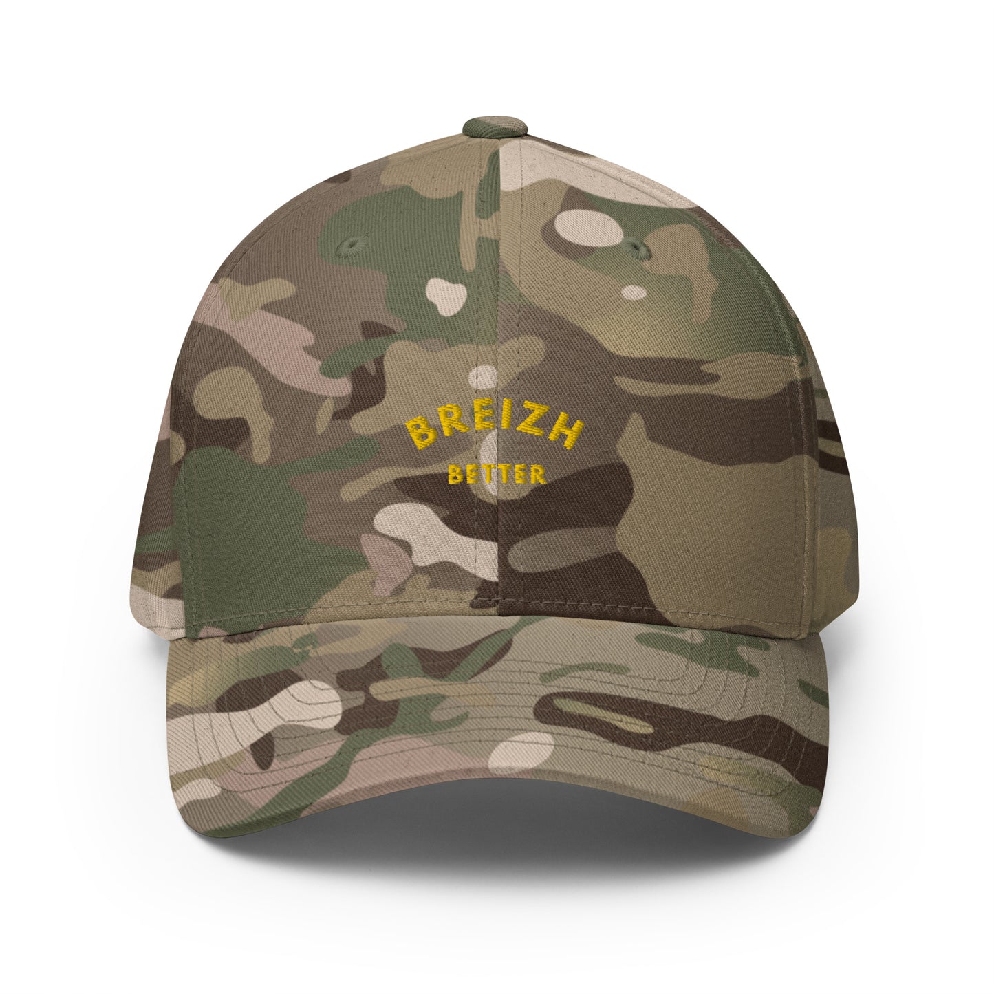 Casquette Structurée en Sergé Brezihbetter Jaune Brodé