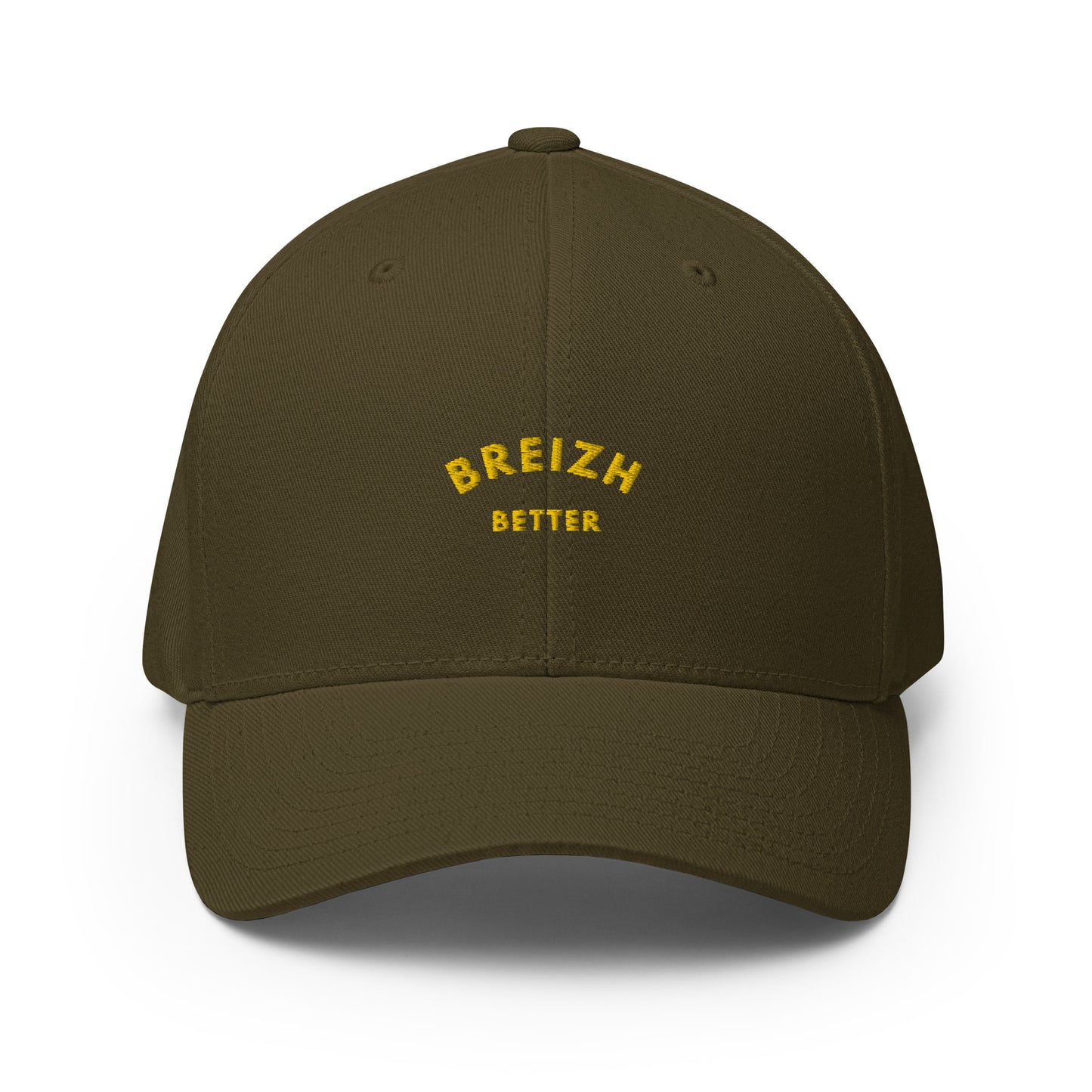 Casquette Structurée en Sergé Brezihbetter Jaune Brodé