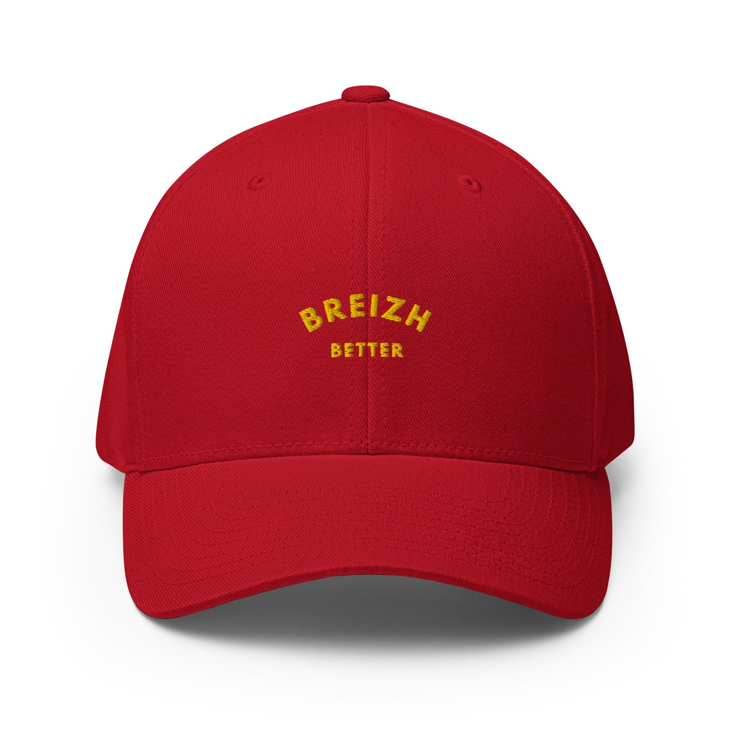 Casquette Structurée en Sergé Brezihbetter Jaune Brodé