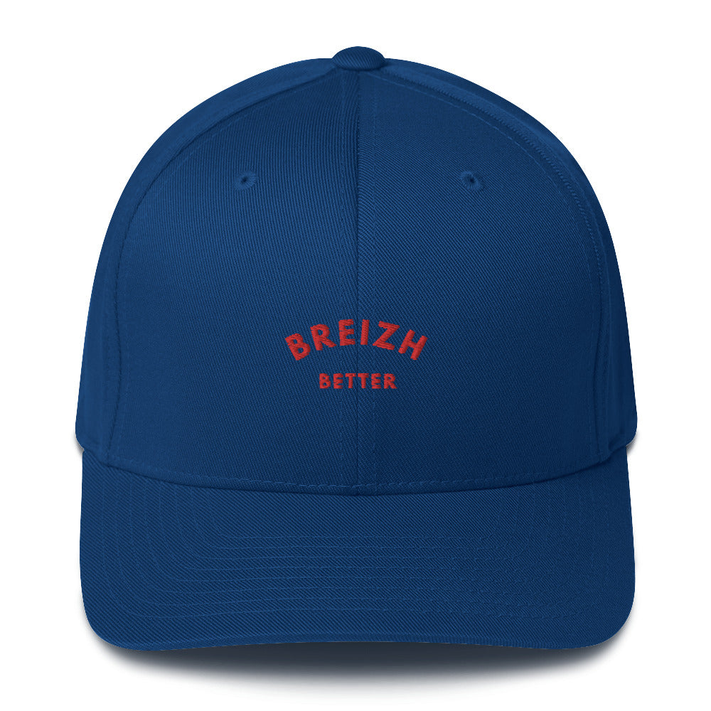 Casquette Structurée en Sergé Breizhbetter Rouge Brodé