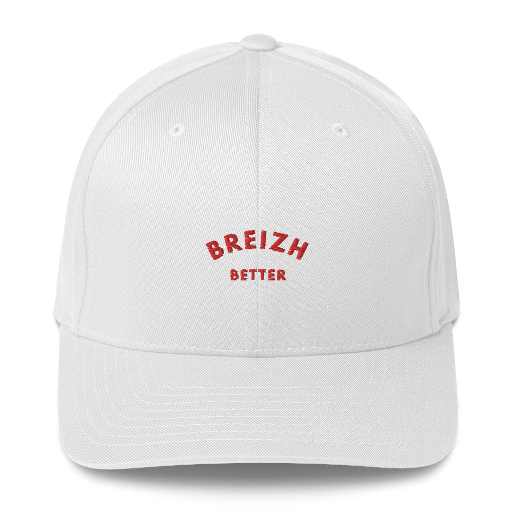 Casquette Structurée en Sergé Breizhbetter Rouge Brodé