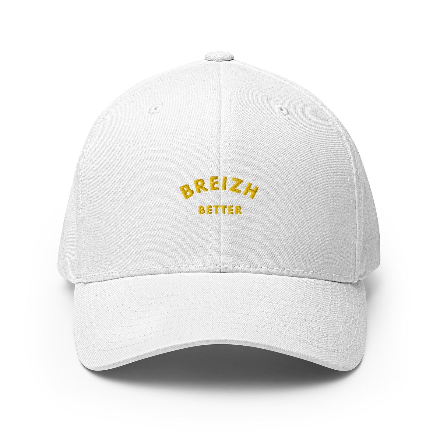 Casquette Structurée en Sergé Brezihbetter Jaune Brodé