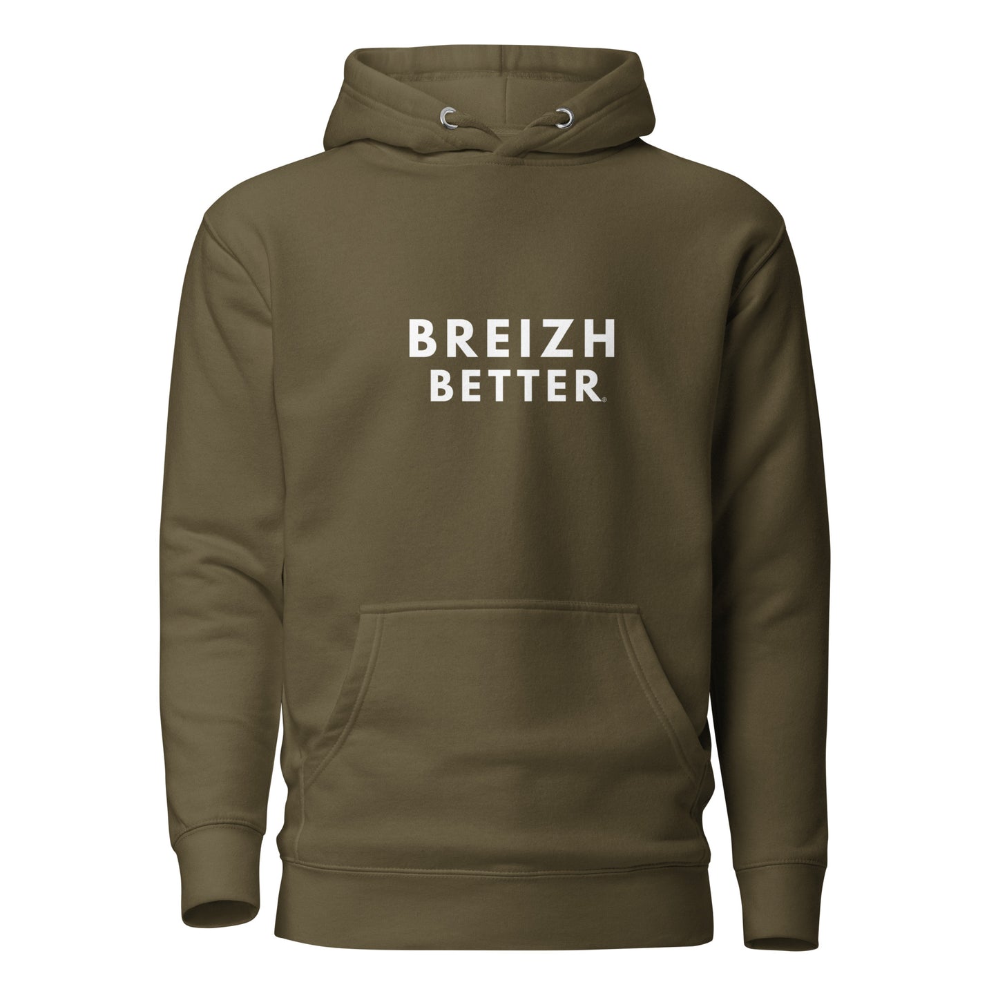 Sweat à Capuche Unisexe Breizhbetter Blanc