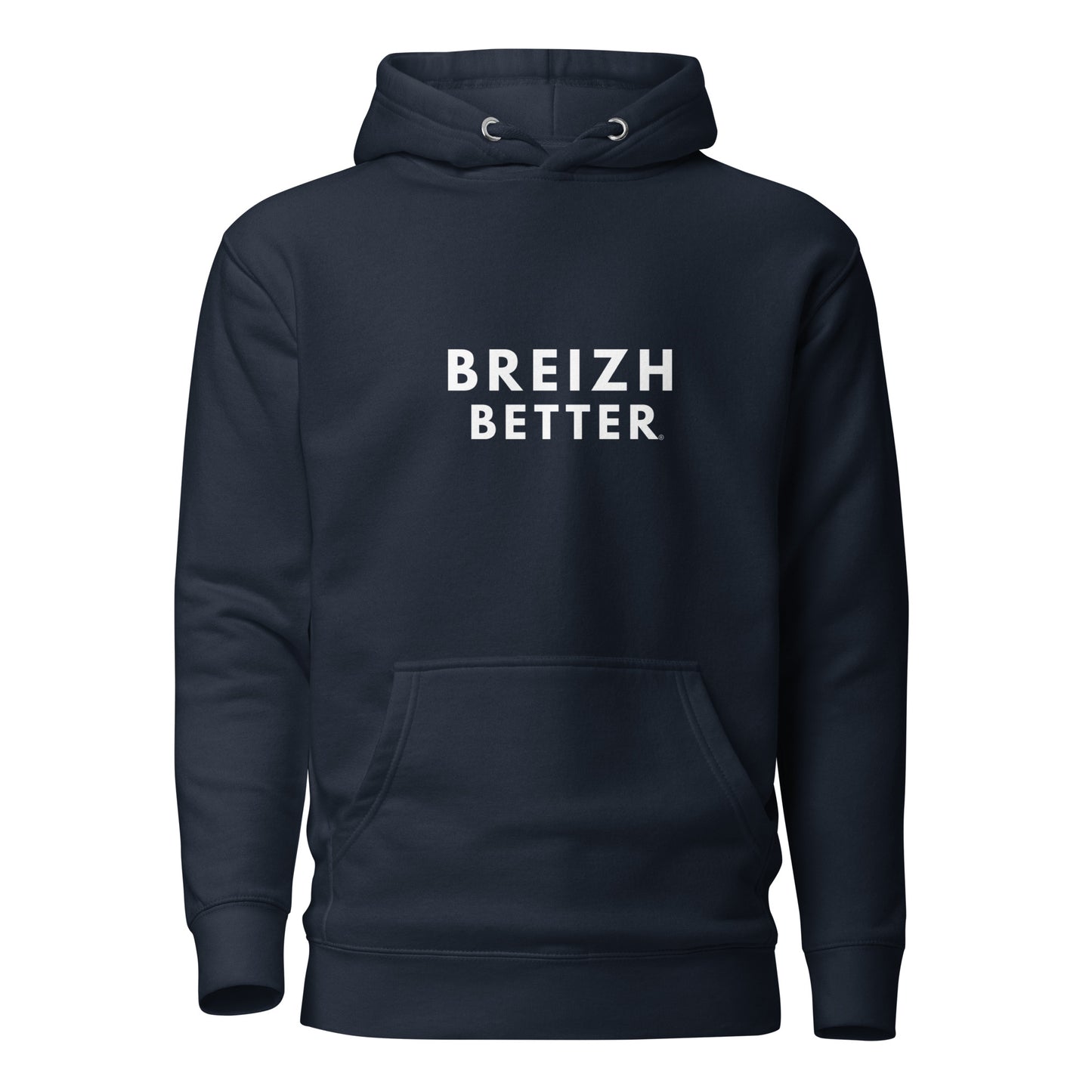 Sweat à Capuche Unisexe Breizhbetter Blanc