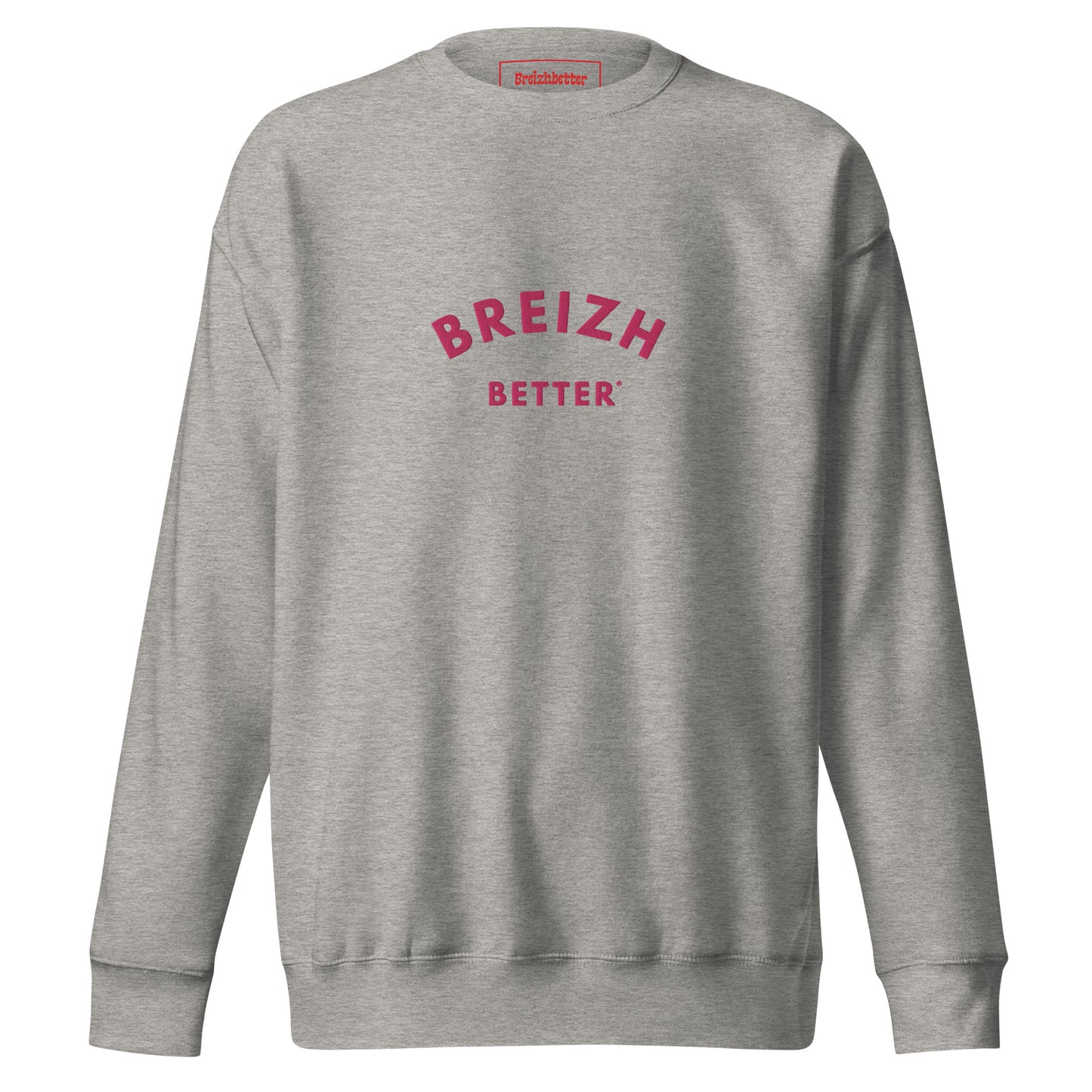 Sweatshirt premium unisexe Breizhbetter Rose Brodé