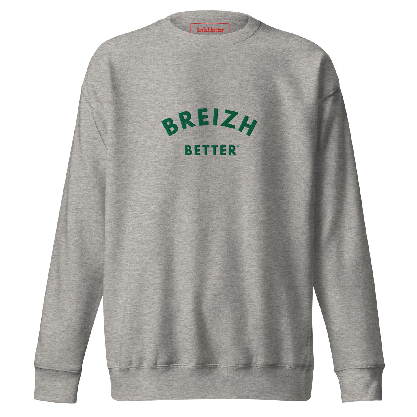 Sweatshirt premium unisexe Brezihbetter Vert Brodé