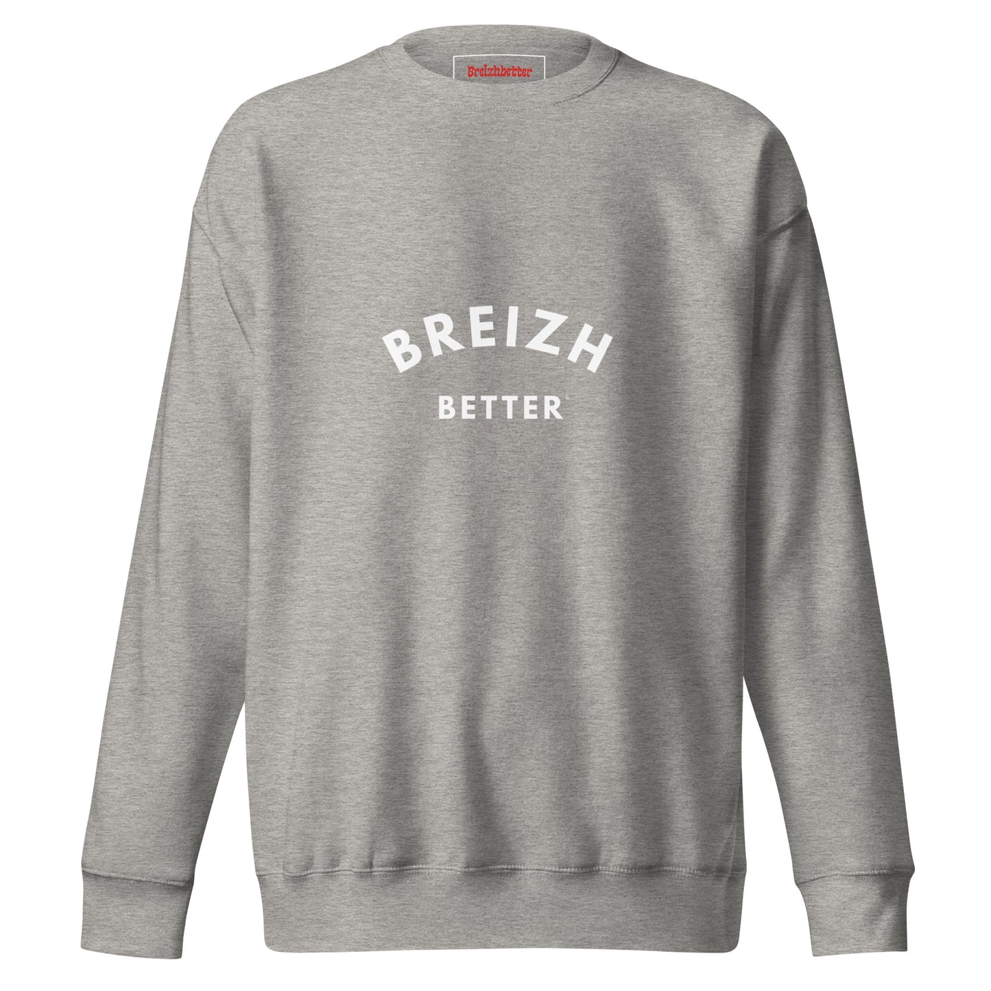 Sweatshirt premium unisexe Breizhbetter Blanc