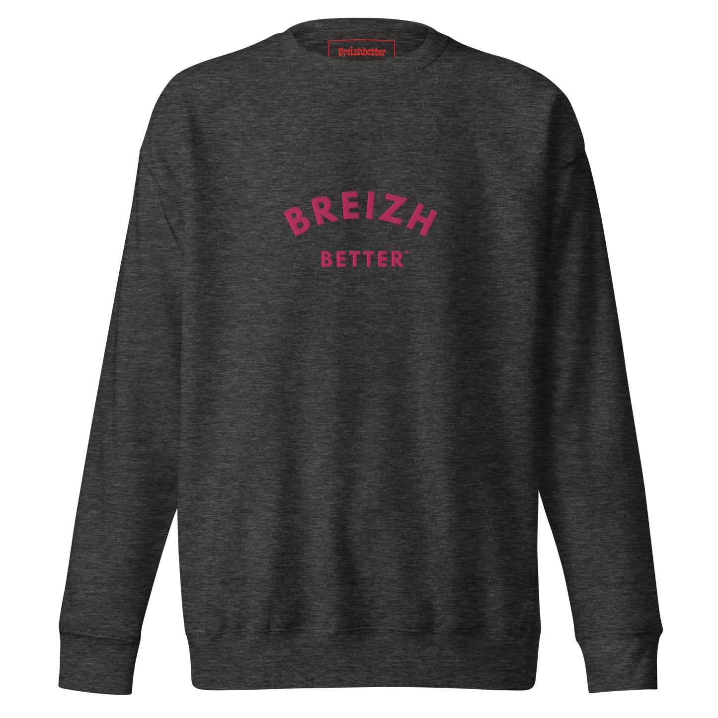 Sweatshirt premium unisexe Breizhbetter Rose Brodé