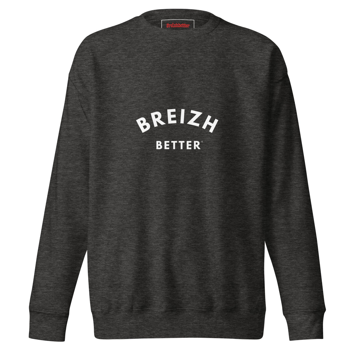 Sweatshirt premium unisexe Breizhbetter Blanc