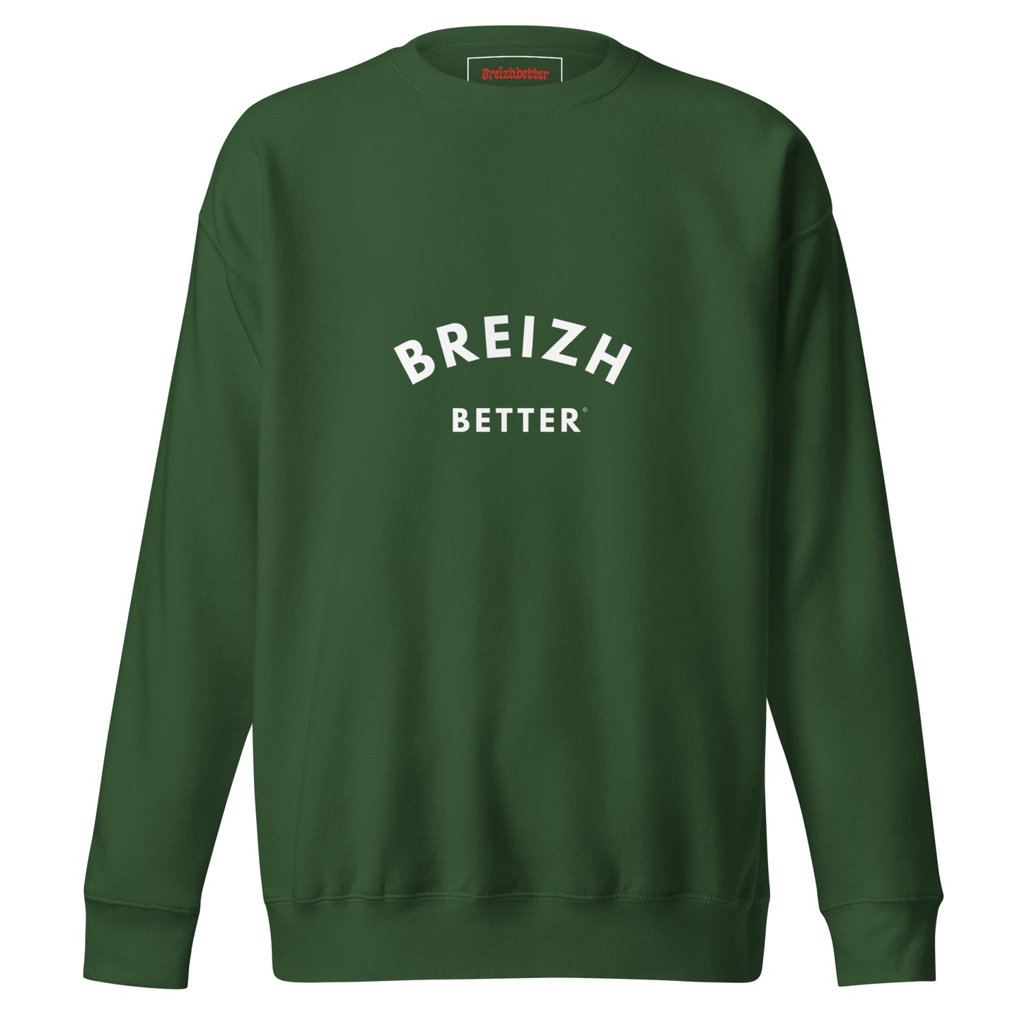 Sweatshirt premium unisexe Breizhbetter Blanc