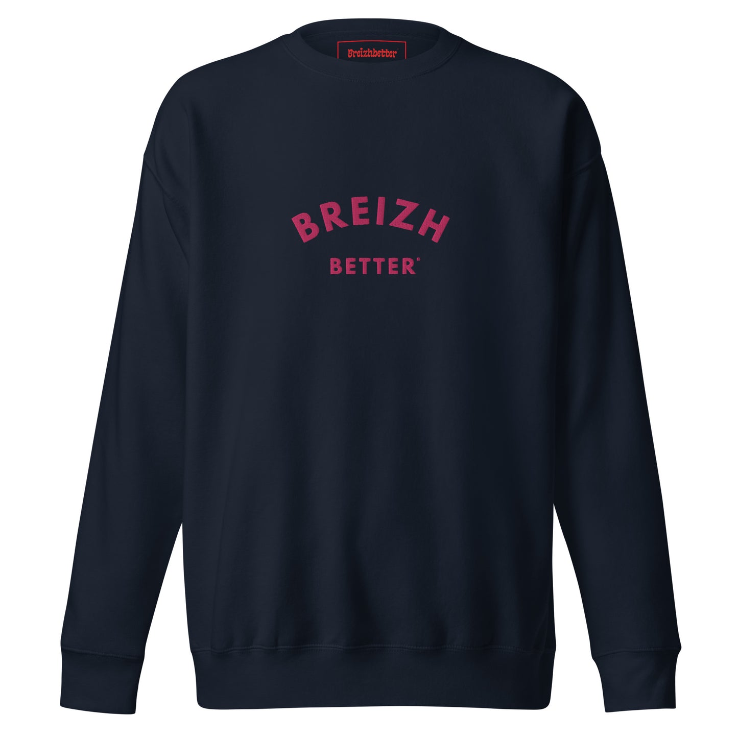 Sweatshirt premium unisexe Breizhbetter Rose Brodé