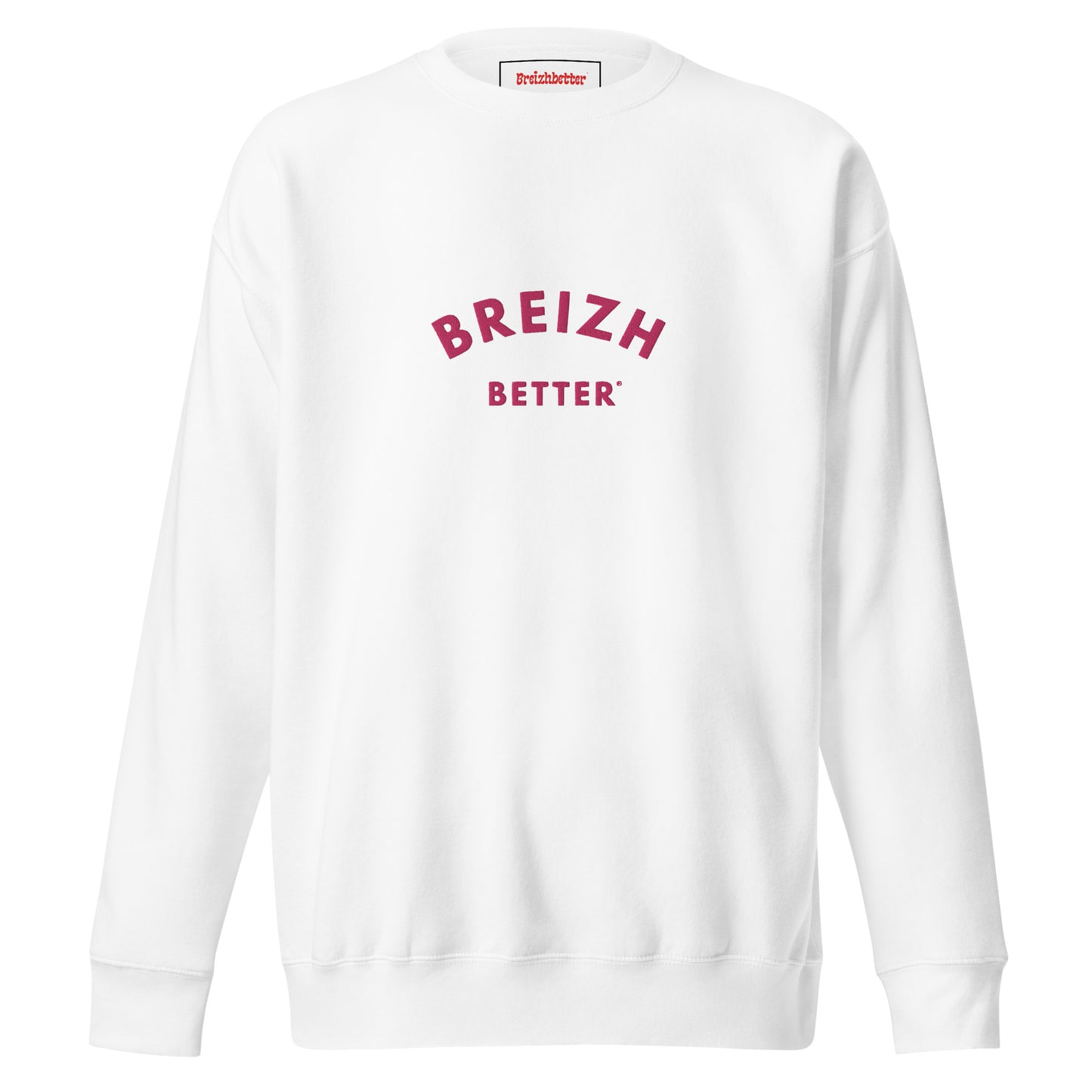 Sweatshirt premium unisexe Breizhbetter Rose Brodé