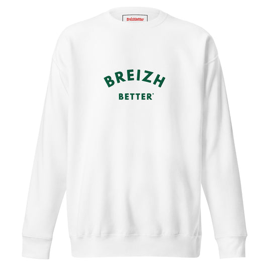 Sweatshirt premium unisexe Brezihbetter Vert Brodé