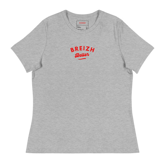 T-shirt Chiné pour Femme Beizhbetter Rouge